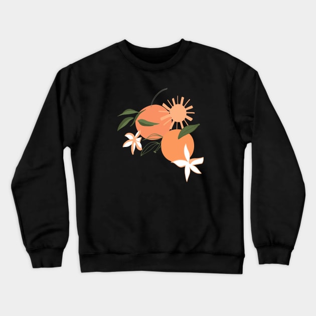 Oranges illustration Crewneck Sweatshirt by GULSENGUNEL